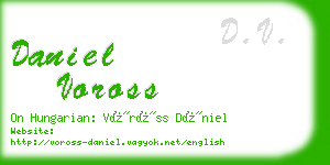 daniel voross business card